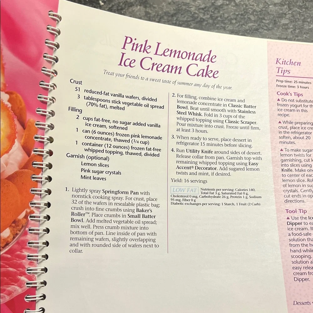 The Pampered Chef Casual Cooking Cookbook & Delightful Desserts Cook book.